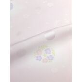 洗える長襦袢 反物 花丸 ピンク 水玉紋意匠 生地風合い