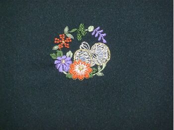 華紋 三つ紋（縫い紋・刺繍紋）加工 4番柄