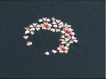 華紋 三つ紋（縫い紋・刺繍紋）加工 6番柄