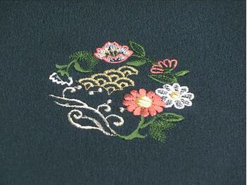 華紋 一つ紋（縫い紋・刺繍紋）加工 7番柄