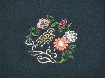 華紋 一つ紋（縫い紋・刺繍紋）加工 7番柄