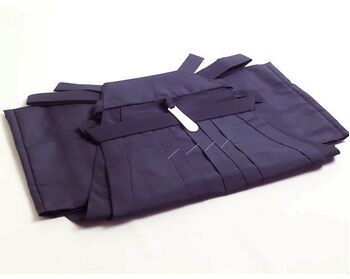 Men's Hakama Plain Hanabutae Bajirai Hakama Black Order Size