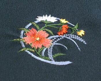 華紋 三つ紋（縫い紋・刺繍紋）加工 3番柄