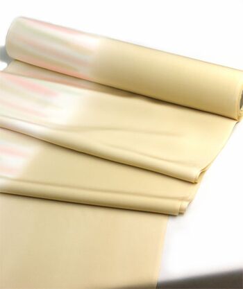 Pure Silk jyuban(kimono underwear) Hand Blurred Yuzen Golden Tea / Seika Fabric