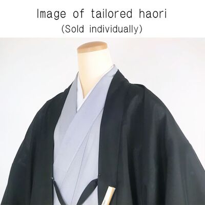 Washable men's summer airy "RO" kimono black for big size