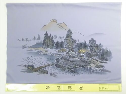 Washable haori's underfablic No.8 house at lake desain gray color