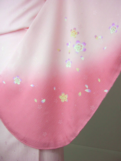 袴用着物アート小町二尺袖きものK503/ピンク系 袖