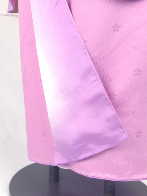袴用着物アート小町二尺袖きものK501/藤紫系 裾と八掛